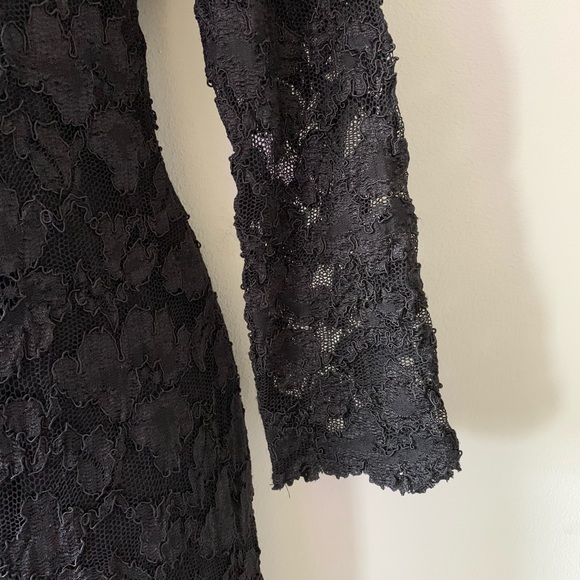 Vintage black lace sheath cocktail wedding dress (eee) - Picture 3 of 5